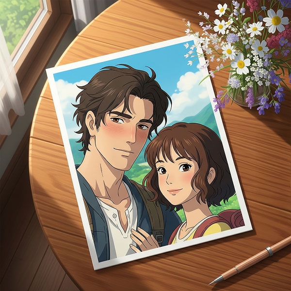 A photograph of a happy couple sits on a table, symbolizing the cherished memories that define a relationship's journey.
